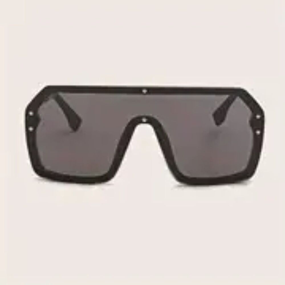 MEN BLACK STREET STYLE FULL RIM SUNGLASSES